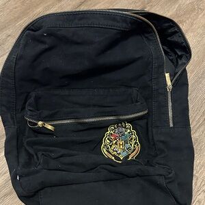 Harry Potter Black Backpack with Embroidered Crest